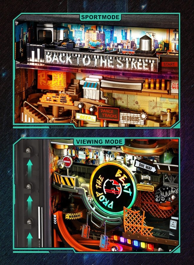 ROKR Marble Run Mechanical 3D Puzzles for Adults& Teens, DIY Miniature Model Building Kit, Parallel World Hip-Hop Street MR03S - Image 2